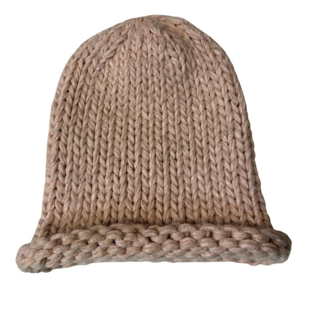 Wild Fable Chunky Knit Light Pink Blush Oversized Cozy Winter Beanie